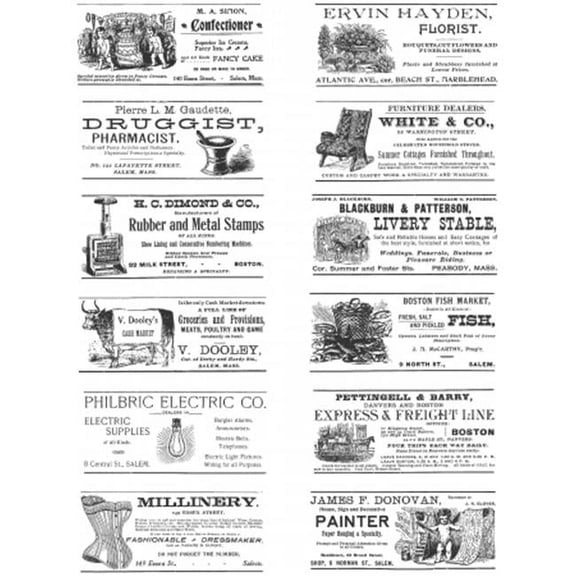 Tim Holtz Cling Stamps 7"X8.5"-Adverts