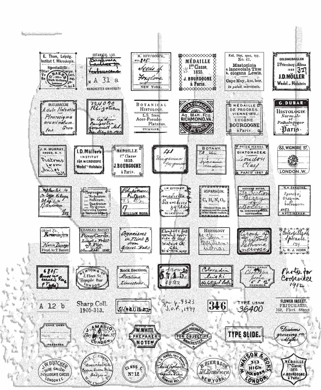 Tim Holtz Cling Stamps 7"X8.5"-Curator