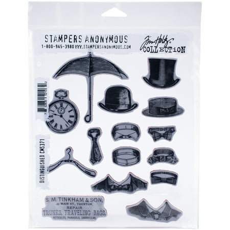Tim Holtz Cling Stamps 7"X8.5"-Distinguished