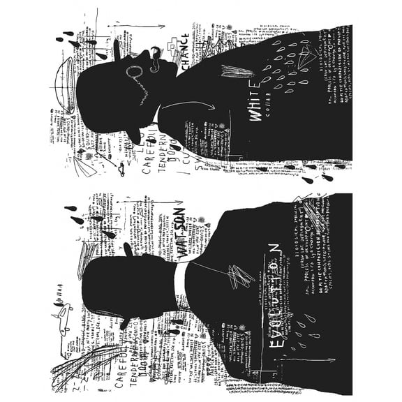 Tim Holtz Cling Stamps 7"X8.5"-Evolution, Pk 1, Tim Holtz/Art Gone Wild