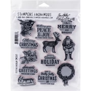 Tim Holtz Cling Stamps 7"X8.5"-Festive Overlay