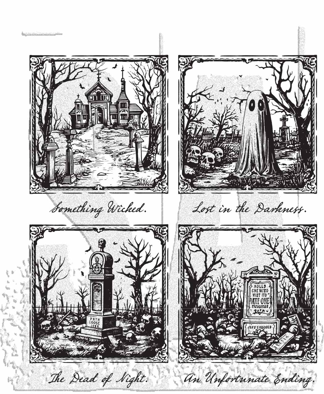 Tim Holtz Cling Stamps 7"X8.5"-Framed Frights