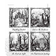 Tim Holtz Cling Stamps Framed Frights - CMS494