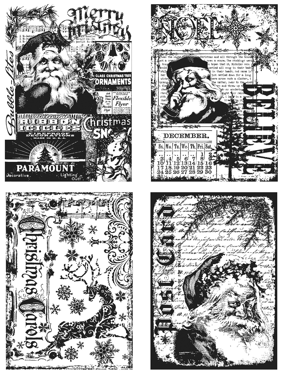 Tim Holtz Cling Stamps 7"X8.5"-Holiday Collections, Pk 1 - image 1 of 1