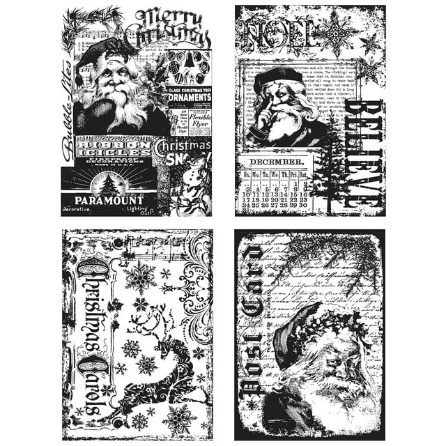 Tim Holtz Cling Stamps 7"X8.5"-Holiday Collections, Pk 1