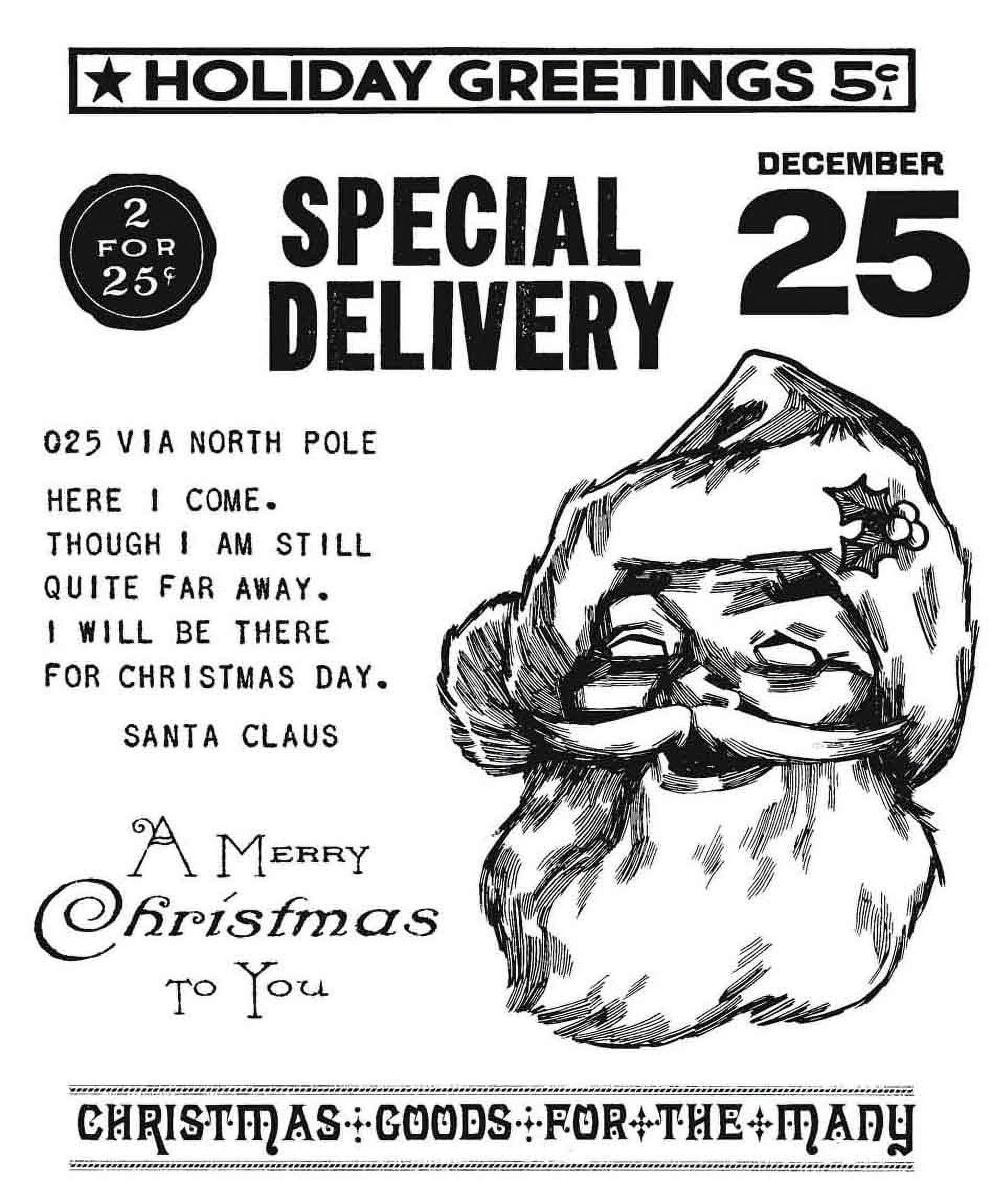 Tim Holtz Cling Stamps 7"X8.5"-Jolly Santa