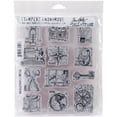 thumbnail image 1 of Tim Holtz Cling Stamps 7"X8.5"-Mini Blueprints #3, 1 of 2