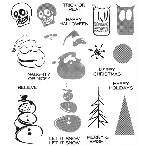 Tim Holtz Cling Stamps 7"X8.5"-Mini Halftones, Pk 1, Tim Holtz/Art Gone Wild