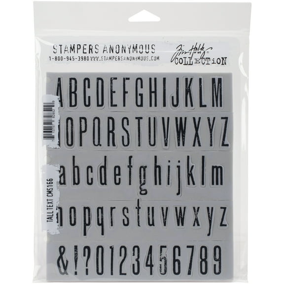 Tim Holtz Cling Stamps 7"X8.5"-Tall Text