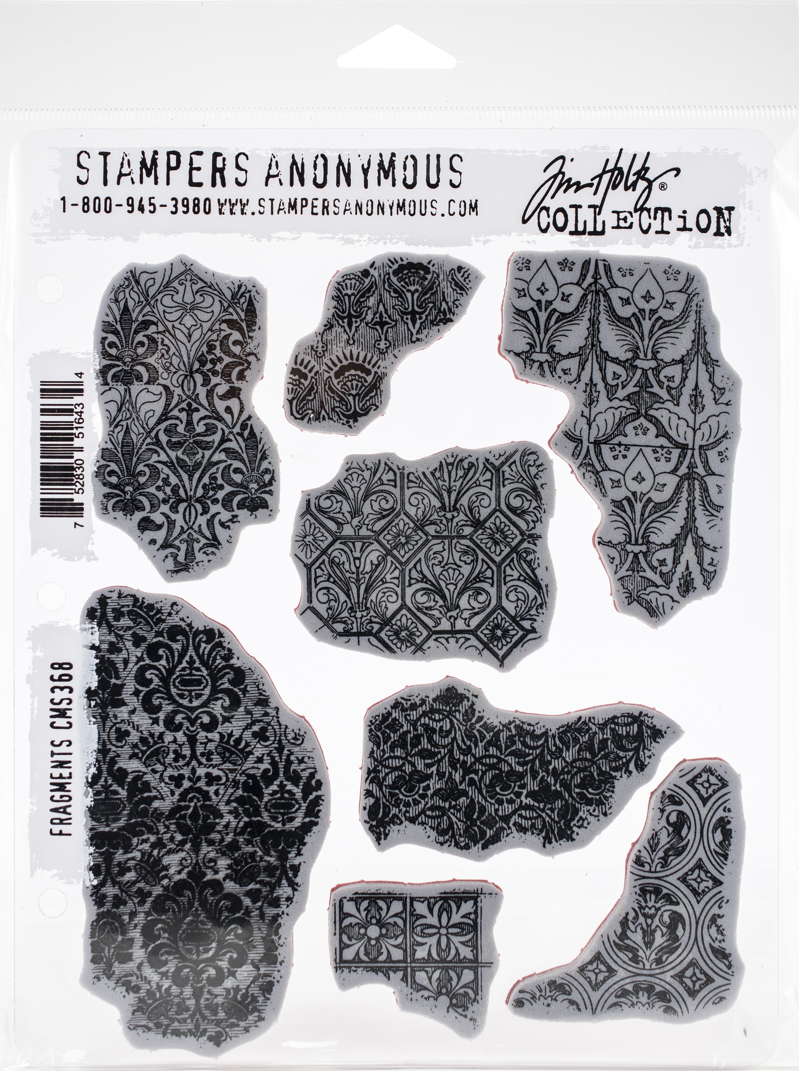 Tim Holtz Cling Stamps 7 inch X8.5 inch Fragments