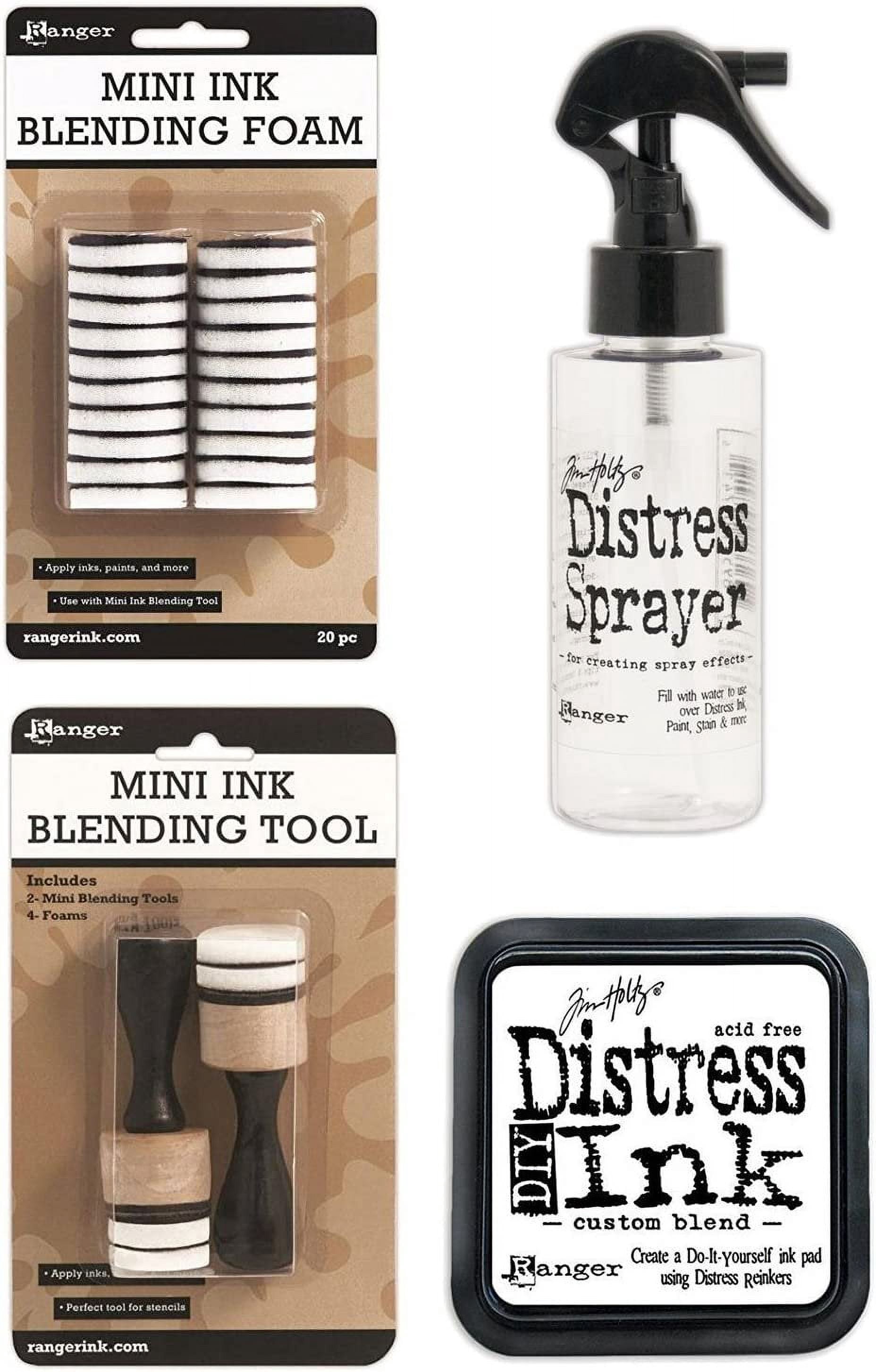 Tim Holtz Distress Bundle of 4 Items - Sprayer, DIY Ink Pad, Blending ...