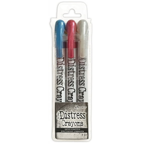 Tim Holtz Distress Crayon Pearl Set-Holiday Set #5