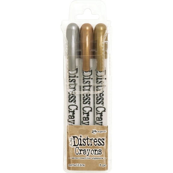 Tim Holtz Distress Crayon Set-Metallics