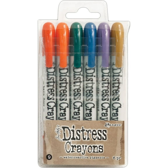 Tim Holtz Distress Crayons: Set Number 9, Bright Colors