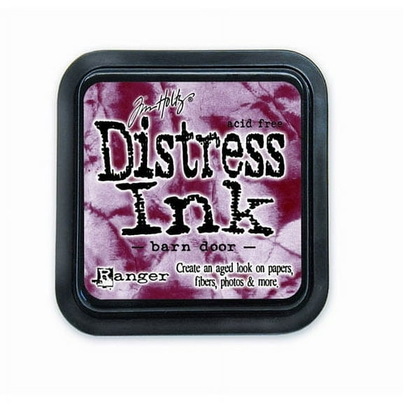Tim Holtz Distress Ink Pad - Barn Door Red - 2 x 2 inches