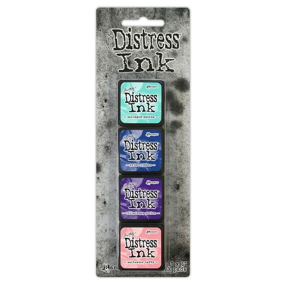 Tim Holtz Distress Mini Ink Pads 4/Pkg-Kit 17
