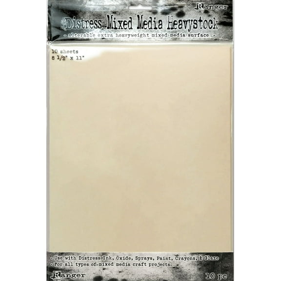 Tim Holtz Distress Mixed Media Heavystock 10/Pkg-8.5"X11"