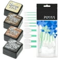 thumbnail image 1 of Tim Holtz Distress Oxide Ink Pads and Pixiss Foam Blending Brush Tools - 1"x1" Stamp Pads Antique Linen, Vintage Photo, Walnut Stain, Black Soot for Card Making Tools and Scrapbooking Supplies, 1 of 9