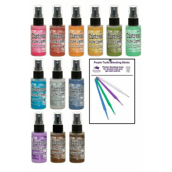 Tim Holtz Distress Oxide Spray Bundle New 2019 Colors (12 Bottle Set)