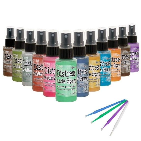 Tim Holtz Distress Oxide Spray Bundle New 2019 Colors (12 Bottle Set)