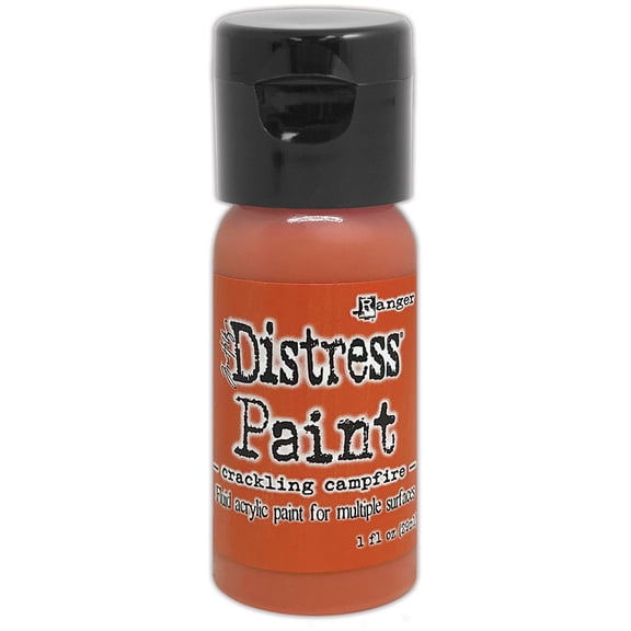 Tim Holtz Distress Paint Flip Top 1oz-Crackling Campfire