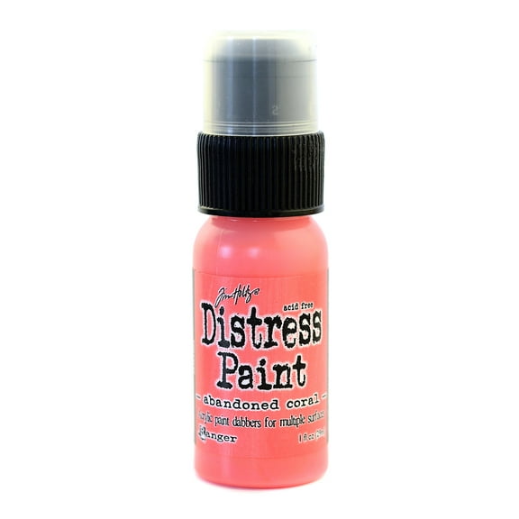 Tim Holtz Distress Paints 1 oz., bottle, abandoned coral (pack of 3)