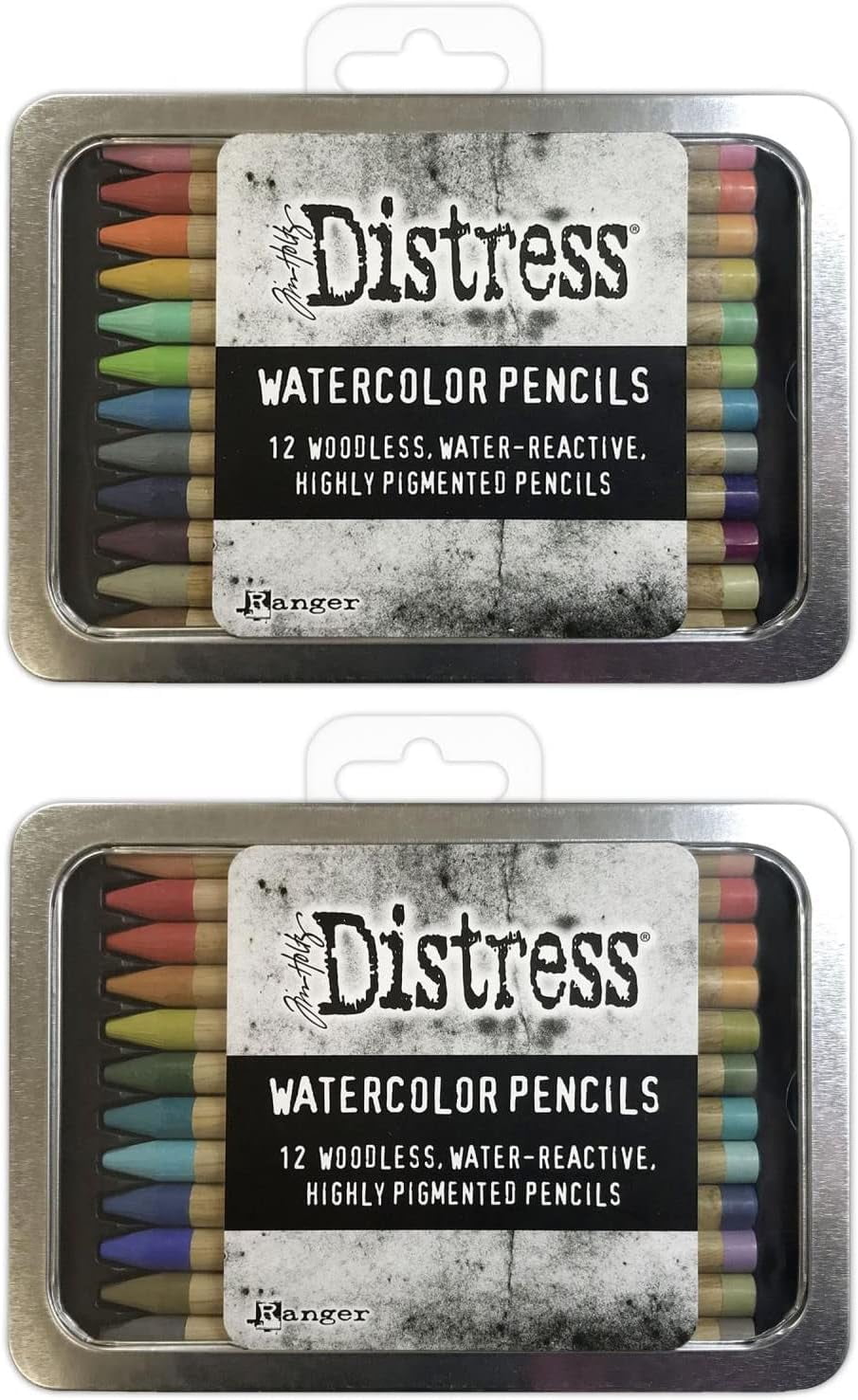 Tim Holtz Distress Watercolor Pencils Set 2 and 3-24 Woodless Watercolor Pencils