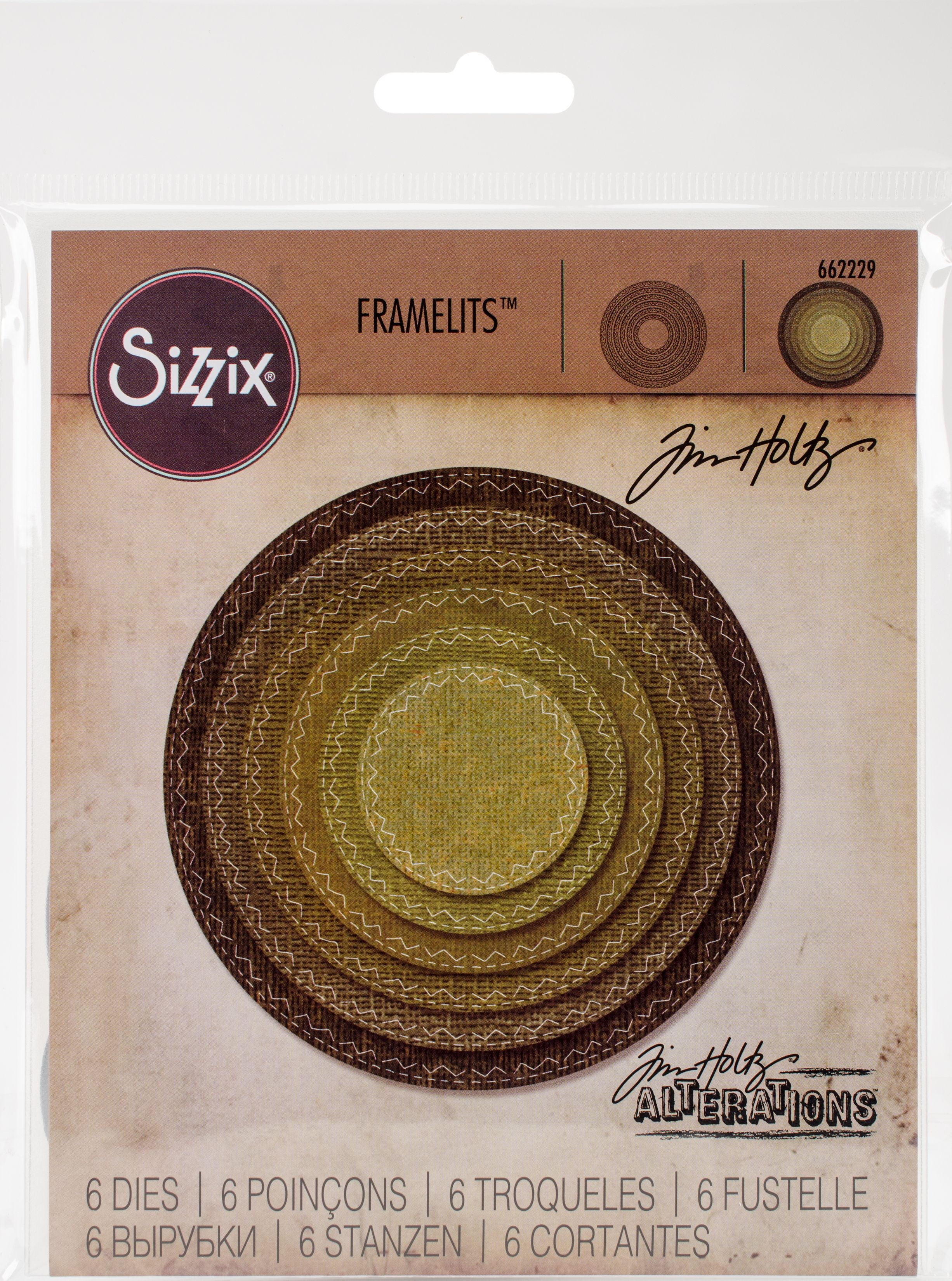 Tim Holtz deals Sizzix Thinlits Die Cut Stitched Oval Nesting