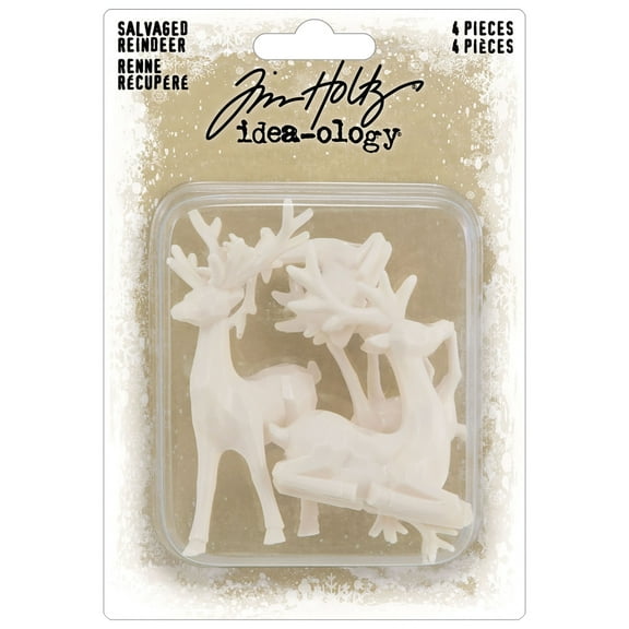 Tim Holtz Idea-Ology Salvaged Reindeer-4/Pkg