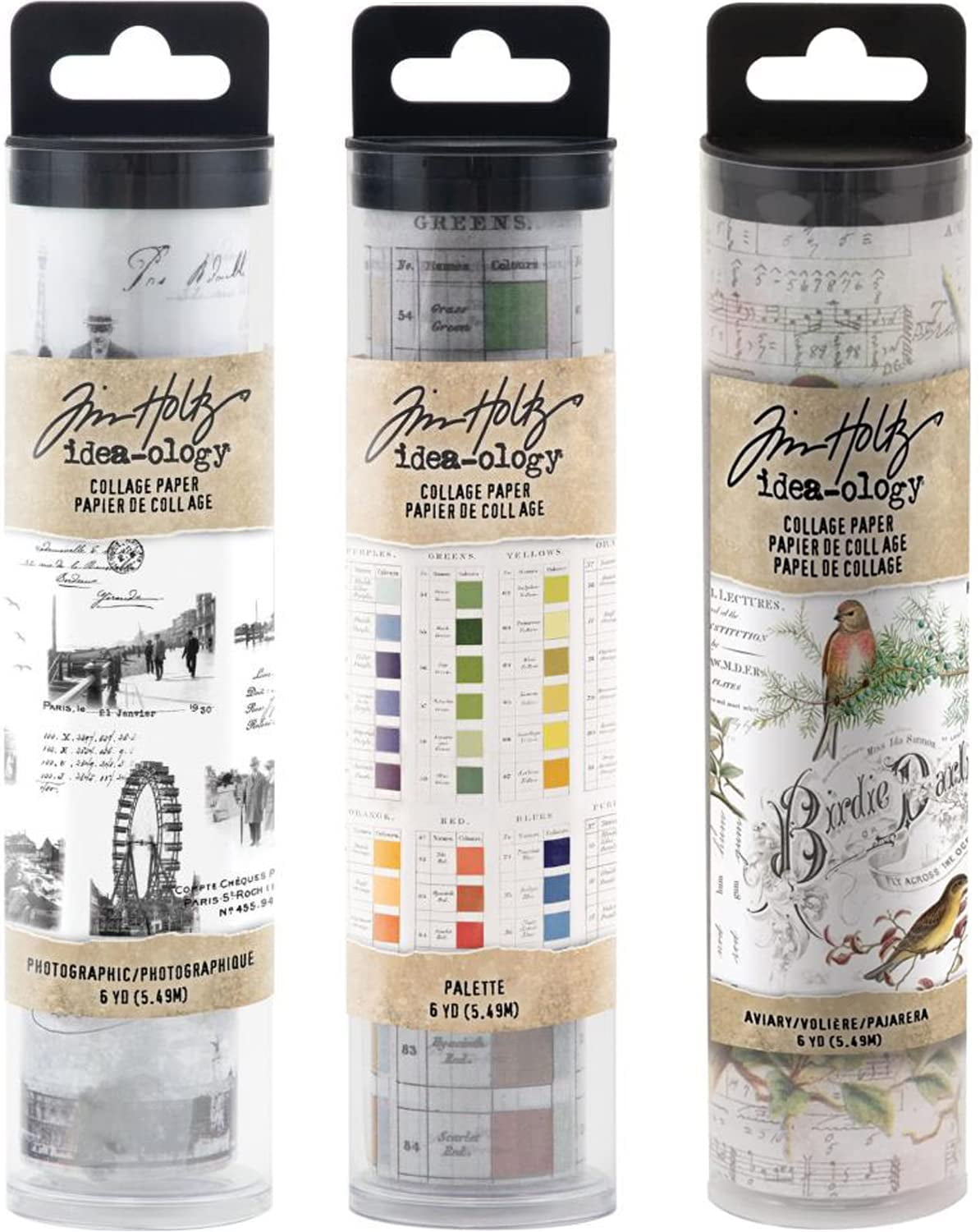 Tim Holtz Idea-ology Collage TSF6 Paper Rolls - Photographic, Palette ...