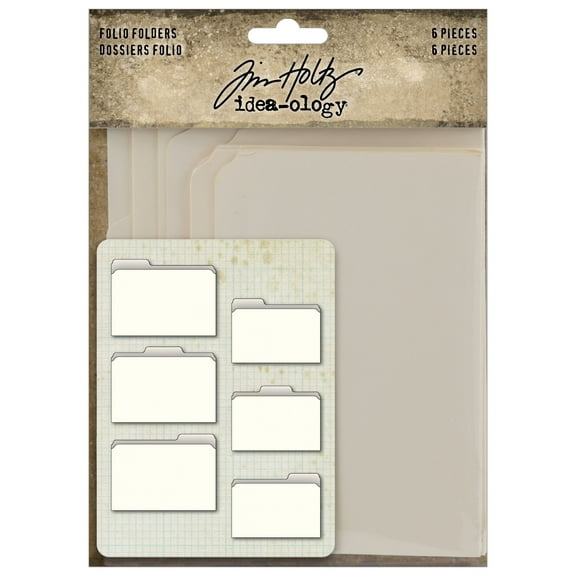 Tim Holtz Idea-ology Folio Folders-6 Pieces