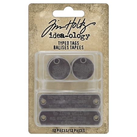 Tim Holtz Idea-ology Typed Tags-12 Pieces