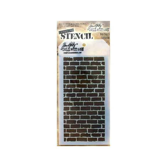 Tim Holtz Layered Stencil 4.125"X8.5"-Bricked