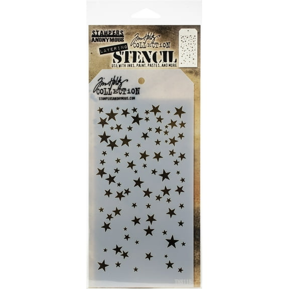 Tim Holtz Layered Stencil 4.125"X8.5"-Falling Stars