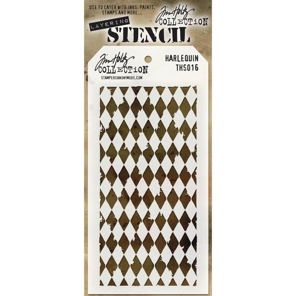Tim Holtz Layered Stencil 4.125"X8.5"-Harlequin