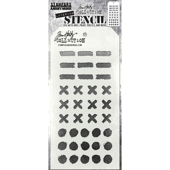 Tim Holtz Layered Stencil 4.125"X8.5"-Markings