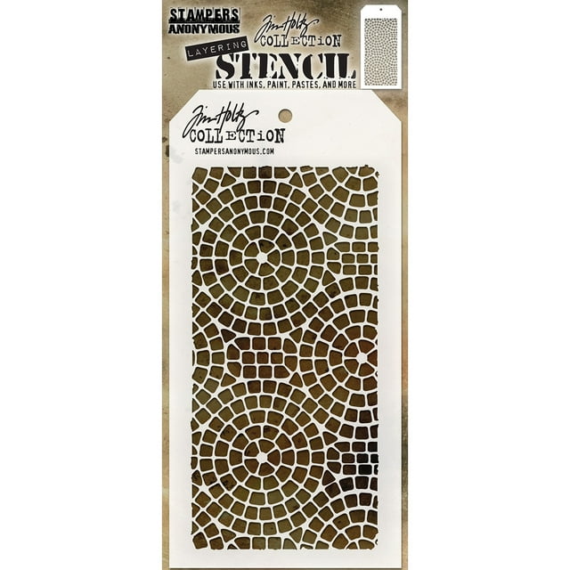 Tim Holtz Layered Stencil - Poinsettia Design, 4.125x8.5 Inches, For Paper Crafts, Mixed Media, DIY