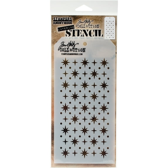 Tim Holtz Layered Stencil 4.125"X8.5"-Starry