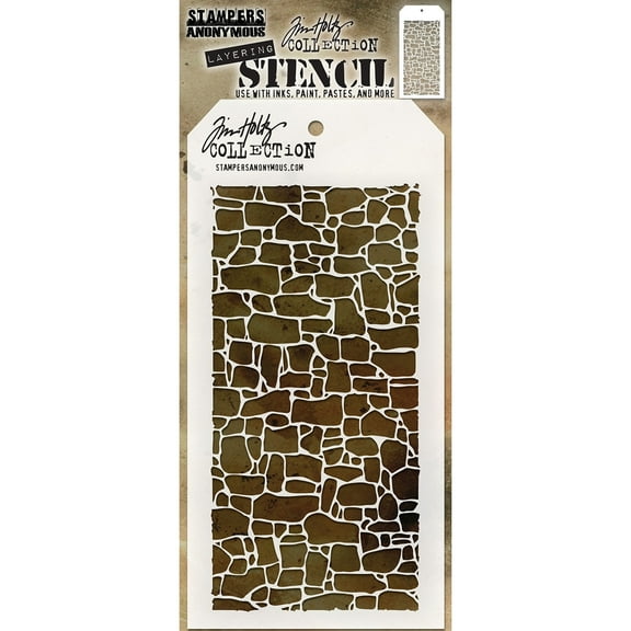 Tim Holtz Layered Stencil 4.125"X8.5"-Stone