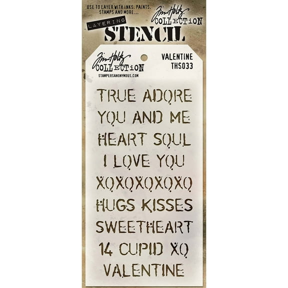 Tim Holtz Layered Stencil 4.125"X8.5"-Valentine