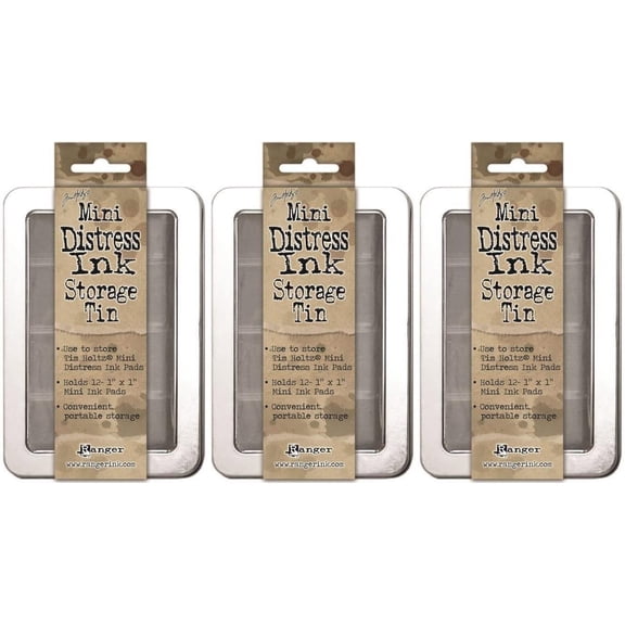 Tim Holtz Mini Distress Ink Storage Tins - Pack of Three Tins