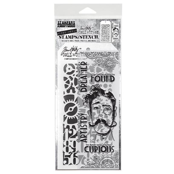 Tim Holtz Mixed-Media Stamps & Stencil-Set #37