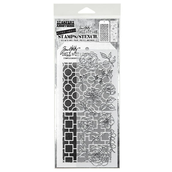 Tim Holtz Mixed-Media Stamps & Stencil-Set #61