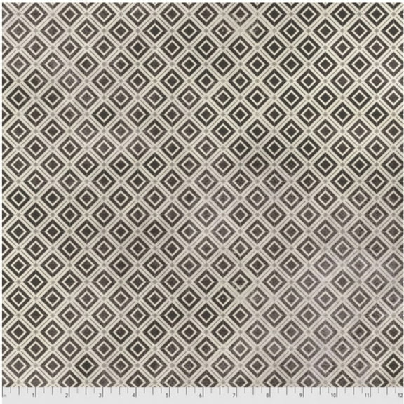 Tim Holtz Monochrome Diamonds Charcoal Cotton Fabric By The Yard