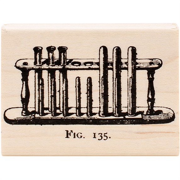 Tim Holtz Mounted Red Rubber Stamp 1.5"X2.25"-Fig. 135