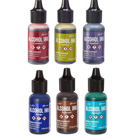 Tim Holtz - Ranger - Bundle of 6 Adirondack Alcohol Inks - Mariner and Farmers Market