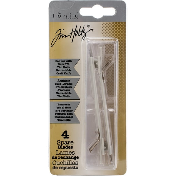 Tim Holtz Retractable Craft Knife Refill Blades 4/Pkg-For T371