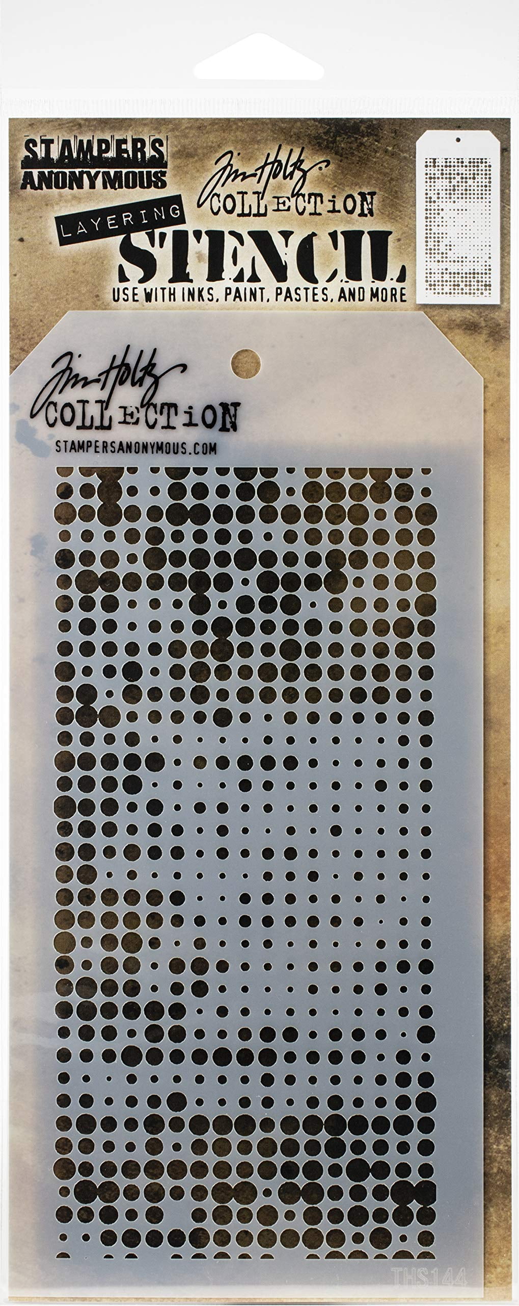 Tim Holtz Layered Mini Stencil Set #46 – 3 Pack, 3.5x7.5 Inch, For Mixed Media, Card Making, Art Journals