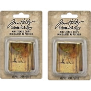 Tim Holtz idea-Ology Mini Stencil Chips, 2 Packages, Total 70 Pieces