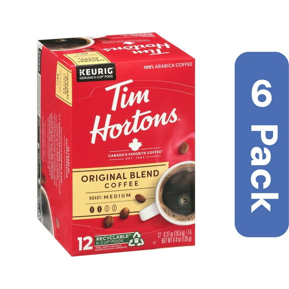 Tim Horton Coffee Sea Salt 100% Arabica 12-Pack 4.44 oz (Pack of 6)